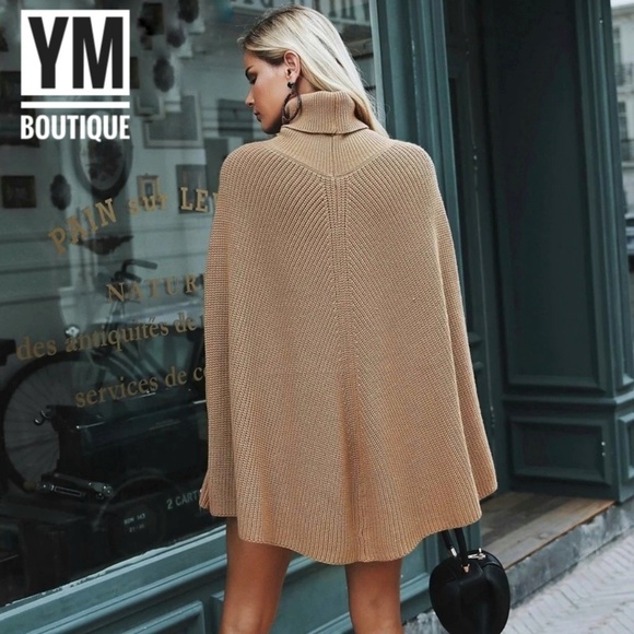 ⚡1 Left⚡Chunky knit Sweater cape - Picture 2 of 4